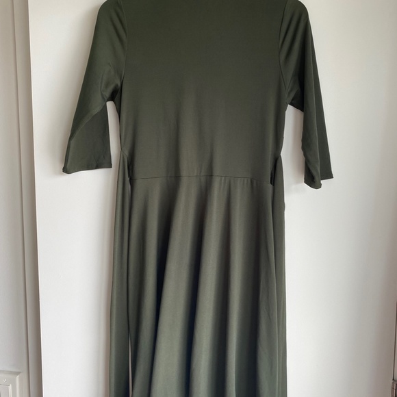 Olive Green Wrap Dress from Karina - Picture 5 of 5